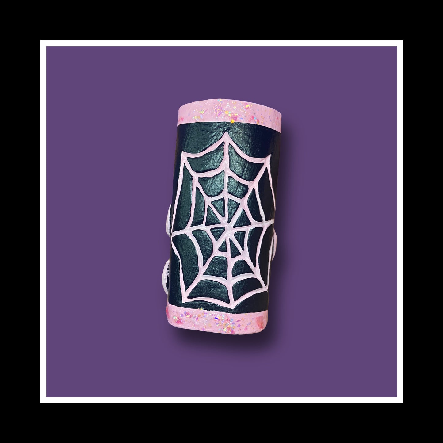 Pink and Black Spiderweb Lighter Sleeve