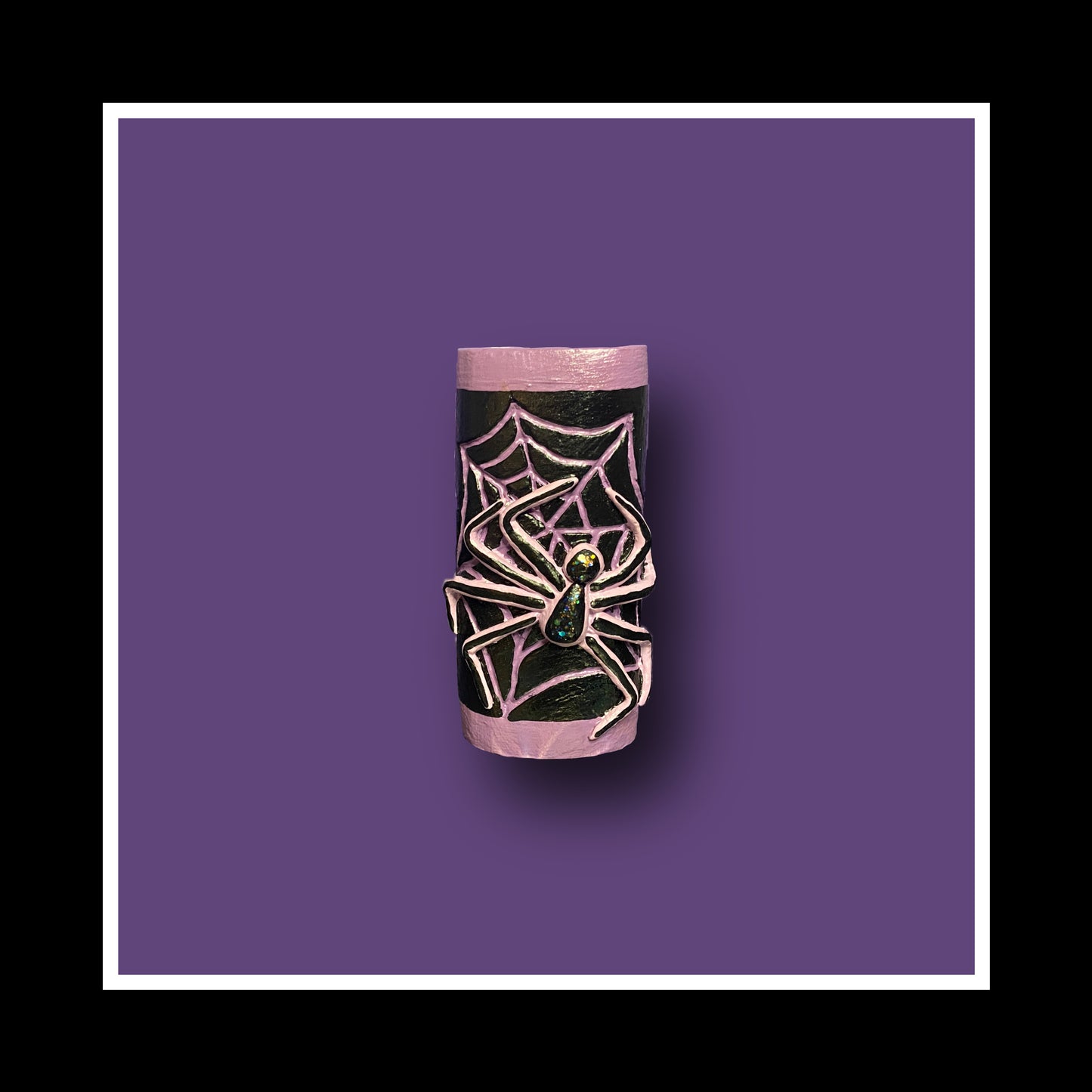 Purple and Black Spiderweb Lighter Sleeves